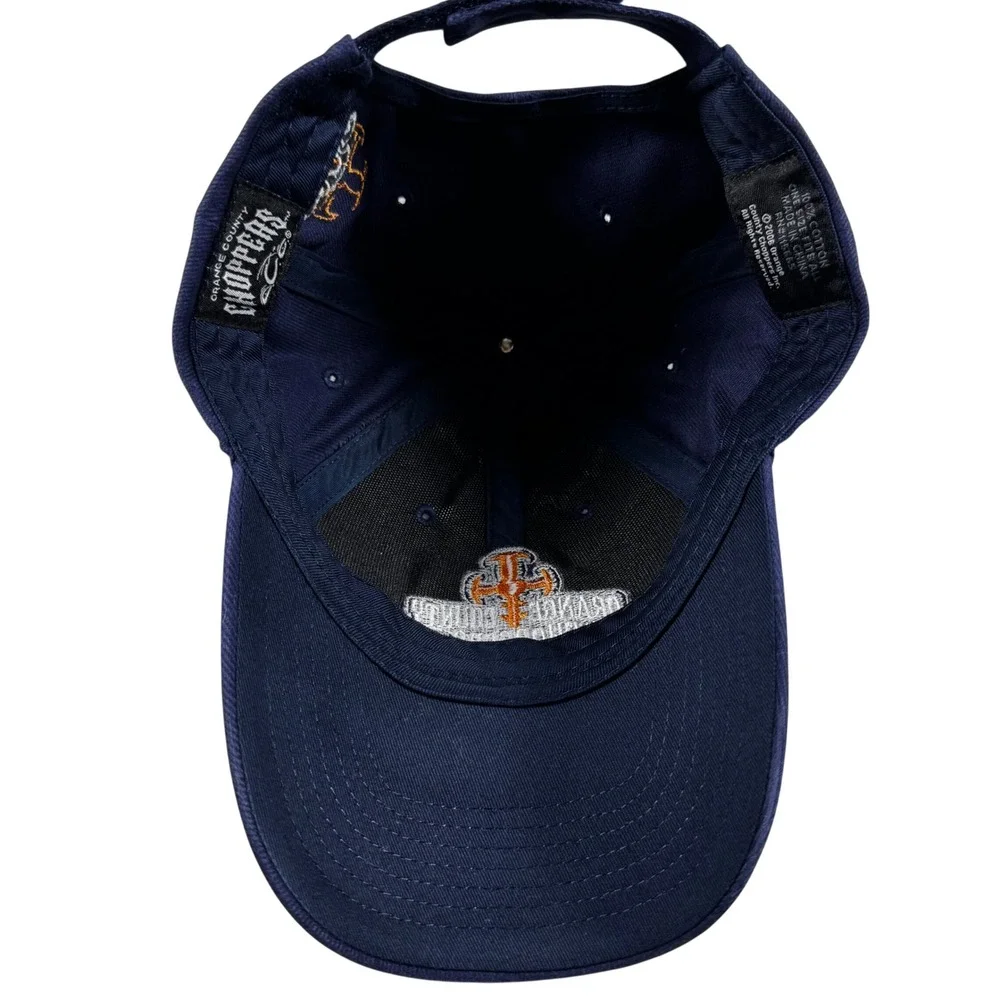 Orange County Choppers Baseball Cap Mens OSFA Navy Blue Embroidered Logo Hat